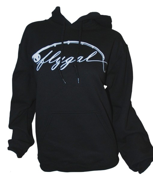 Flygal Logo Hoody – Black/White
