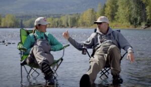 Hank Patterson fishing with April Vokey - Fishing Humor